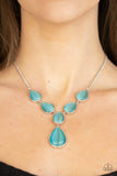 Paparazzi "Dewy Decadence" Blue Necklace & Earring Set Paparazzi Jewelry