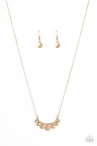 Paparazzi "Melodic Metallics" Gold Necklace & Earring Set Paparazzi Jewelry