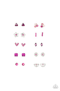Girl's Starlet Shimmer 10 for 10 291XX Pink & Purple Post Earrings Paparazzi Jewelry