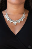 Paparazzi "Knockout Queen" EMP EXCLUSIVE White Necklace & Earring Set Paparazzi Jewelry