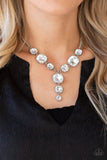 Paparazzi "Legendary Luster" EXCLUSIVE White Necklace & Earring Set Paparazzi Jewelry