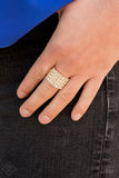 Paparazzi "Diamond Drama" FASHION FIX Gold Ring Paparazzi Jewelry