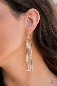 Paparazzi "Top-Down Shimmer" FASHION FIX Gold Earrings Paparazzi Jewelry
