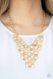 Paparazzi "Net Result" Gold Necklace & Earring Set Paparazzi Jewelry