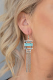 Paparazzi "Stone Dwellings" Blue Earrings Paparazzi Jewelry