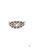 Paparazzi "Totally Tangy" Brown & Ivory Bead Silver Antiqued Band RIng Paparazzi Jewelry