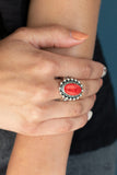 Paparazzi "Mineral Movement" Red Ring Paparazzi Jewelry