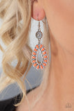 Paparazzi VINTAGE VAULT "Stone Orchard" Orange Earrings Paparazzi Jewelry