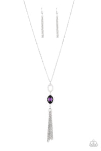 Paparazzi VINTAGE VAULT "Unstoppable Glamour" Purple Necklace & Earring Set Paparazzi Jewelry