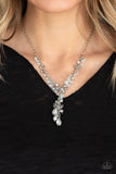 Paparazzi "Iridescent Illumination" Silver Necklace & Earring Set Paparazzi Jewelry