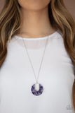 Paparazzi "Setting The Fashion" Purple Necklace & Earrings Set Paparazzi Jewelry
