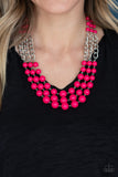 Paparazzi VINTAGE VAULT "A La Vogue" Pink Necklace & Earring Set Paparazzi Jewelry