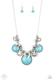 Paparazzi "Elemental Goddess" FASHION FIX Blue Necklace & Earring Set Paparazzi Jewelry