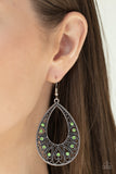 Paparazzi VINTAGE VAULT "Love To Be Loved" Green Earrings Paparazzi Jewelry