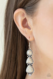 Paparazzi "New Frontier" White Stone Silver Earrings Paparazzi Jewelry