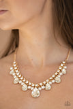 Paparazzi "Knockout Queen" Gold Necklace & Earring Set Paparazzi Jewelry