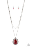 Paparazzi "Endlessly Enchanted" Red Necklace & Earring Set Paparazzi Jewelry
