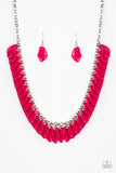 Paparazzi "Super Bloom" Pink Necklace & Earring Set Paparazzi Jewelry