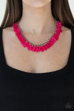 Paparazzi "Super Bloom" Pink Necklace & Earring Set Paparazzi Jewelry