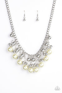 Paparazzi "Pearl Appraisal" Yellow Necklace & Earring Set Paparazzi Jewelry