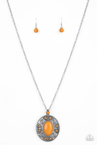 Paparazzi "Sunset Sensation" Orange Necklace & Earring Set Paparazzi Jewelry