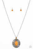 Paparazzi "Sunset Sensation" Orange Necklace & Earring Set Paparazzi Jewelry