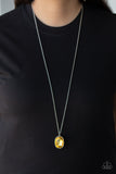 Paparazzi "Imperfect Iridescence" Yellow Necklace & Earring Set Paparazzi Jewelry