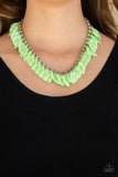 Paparazzi "Super Bloom" Green Necklace & Earring Set Paparazzi Jewelry