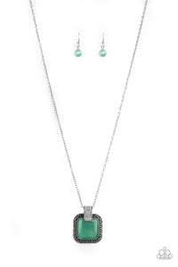Paparazzi "Effervescent Elegance" Green Necklace & Earring Set Paparazzi Jewelry