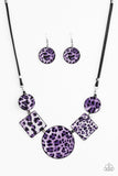 Paparazzi "Here Kitty, Kitty" Purple Necklace & Earring Set Paparazzi Jewelry