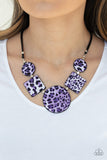 Paparazzi "Here Kitty, Kitty" Purple Necklace & Earring Set Paparazzi Jewelry