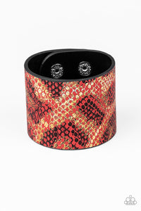 Paparazzi VINTAGE VAULT "Serpent Shimmer" Red Wrap Bracelet Paparazzi Jewelry