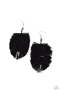 Paparazzi "Hanging By A Thread" Black Earrings Paparazzi Jewelry