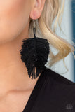 Paparazzi "Hanging By A Thread" Black Earrings Paparazzi Jewelry