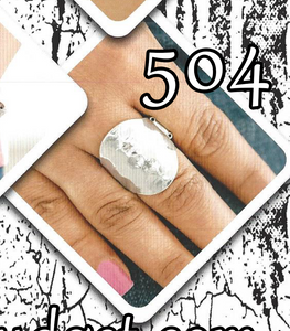 Paparazzi "Hit The Brights" 504 FASHION FIX Sunset Sightings August 2019 Silver Hammered Textured Ring Paparazzi Jewelry