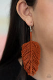Paparazzi "Hanging By A Thread" Brown Earrings Paparazzi Jewelry