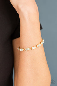 Paparazzi "Irresistibly Icy" Gold Bracelet Paparazzi Jewelry