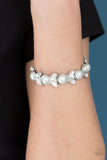 Paparazzi "Opulent Oasis" White Pearly and Rhinestone Bracelet Paparazzi Jewelry