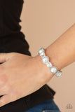 Paparazzi "Elegant Entertainment" White Bracelet Paparazzi Jewelry