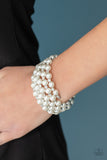 Paparazzi "Rich Royal" White HOT SELLOUT Bracelet Paparazzi Jewelry