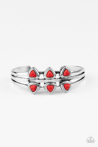 Paparazzi "Tribal Triad" Red Bracelet Paparazzi Jewelry