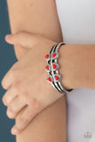 Paparazzi "Tribal Triad" Red Bracelet Paparazzi Jewelry