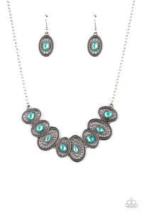 Paparazzi "Trinket Trove" Green Necklace & Earring Set Paparazzi Jewelry