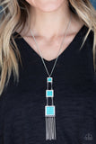 Paparazzi "This Land Is Your Land" Blue Necklace & Earring Set Paparazzi Jewelry