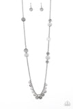 Paparazzi "Trailblazing Trinket" Silver Necklace & Earring Set Paparazzi Jewelry