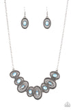 Paparazzi "Trinket Trove" Blue Necklace & Earring Set Paparazzi Jewelry