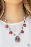 Paparazzi "Mayan Magic" Red Necklace & Earring Set Paparazzi Jewelry