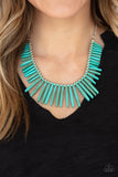 Paparazzi VINTAGE VAULT "Out Of My Element" Exclusive Blue Necklace & Earring Set Paparazzi Jewelry