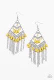 Paparazzi "Trending Transcendence" Yellow Earrings Paparazzi Jewelry