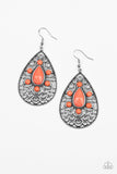 Paparazzi "Modern Garden" Orange Earrings Paparazzi Jewelry